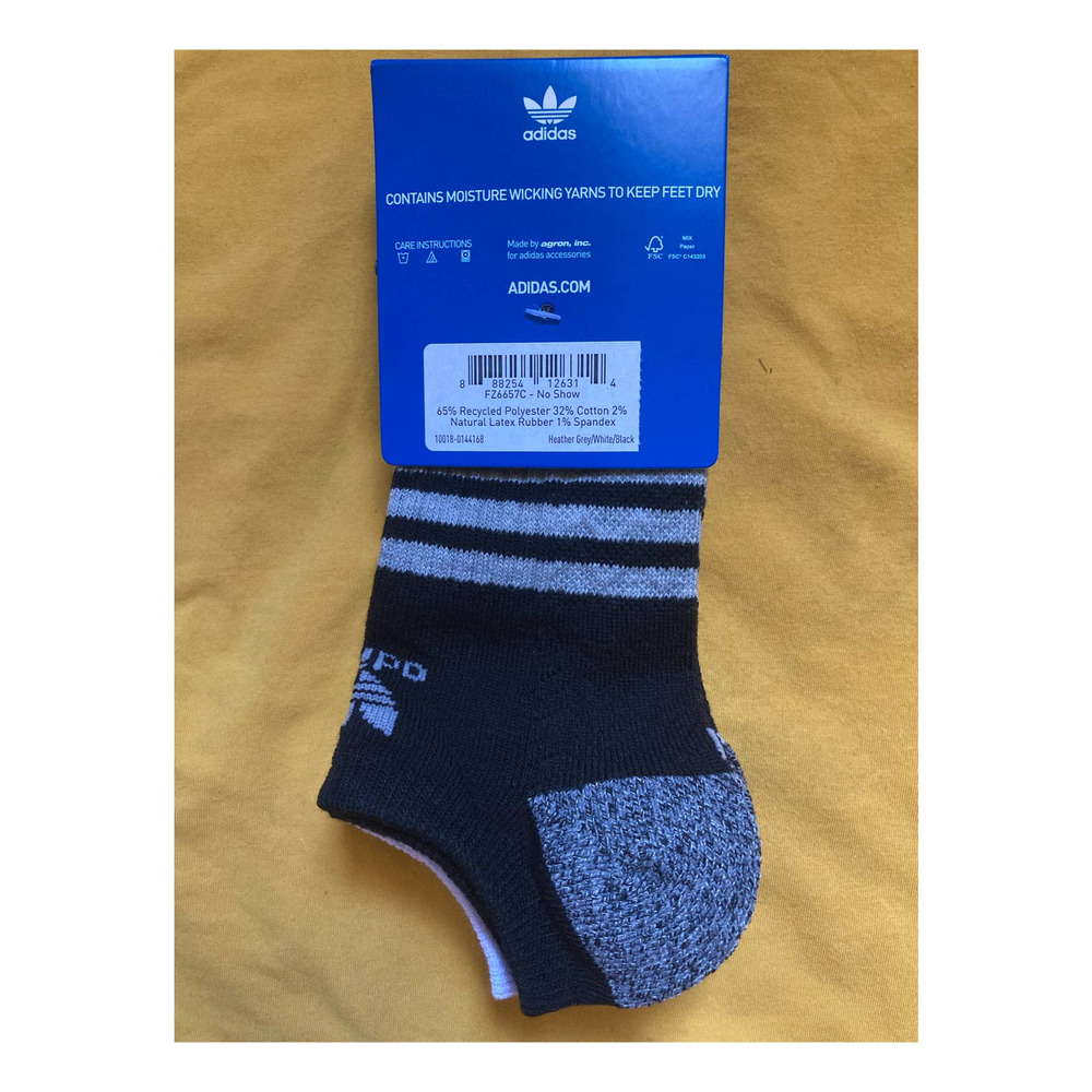 Adidas Roller  No-Show  Socks 3 Pairs  Youth (kids)Originals  Size Large - Picture 3 of 6